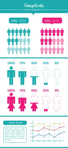 Vereinfachend - moderne Infografik - 4 — Stockvektor