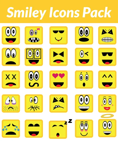 Smiley-Symbole (gelb)) — Stockvektor