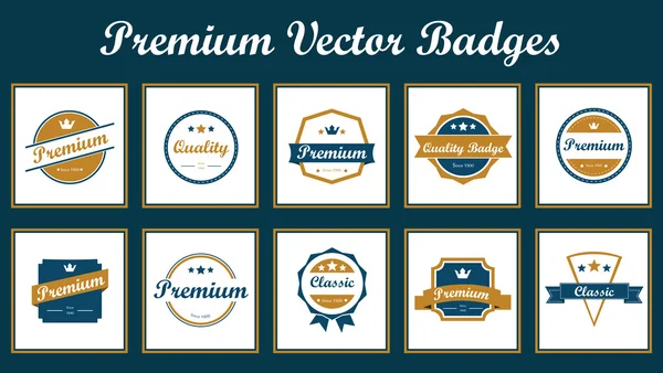 Badges vectoriels Premium — Image vectorielle