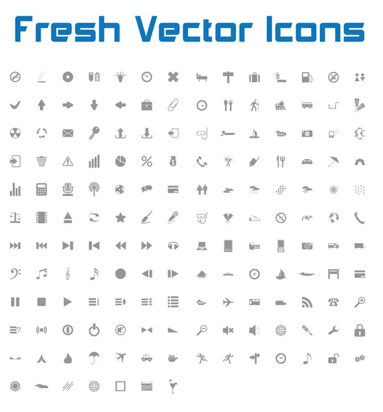 Čerstvý vektorové ikony (dark verze) — Stockový vektor