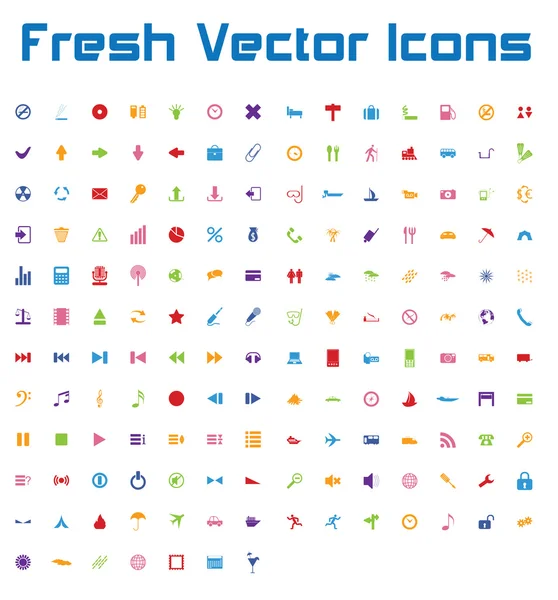 Iconos de vectores frescos (versión simple ) — Vector de stock