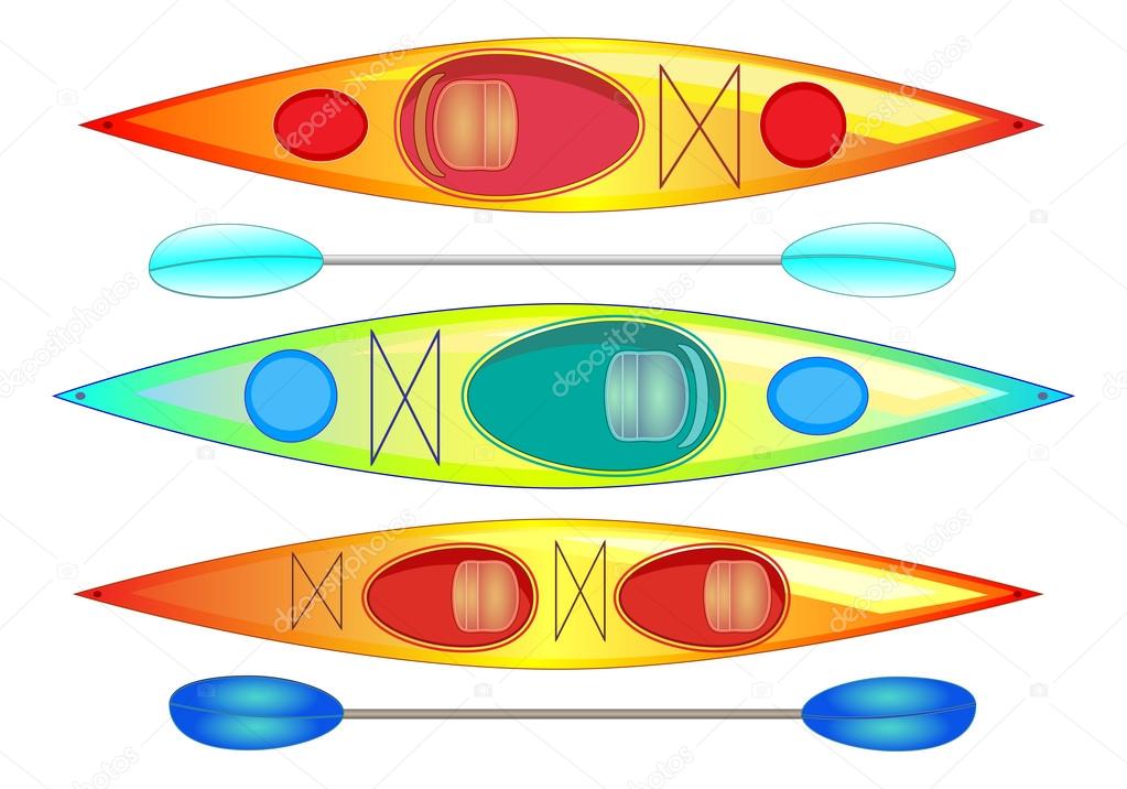 Kayaks and paddles