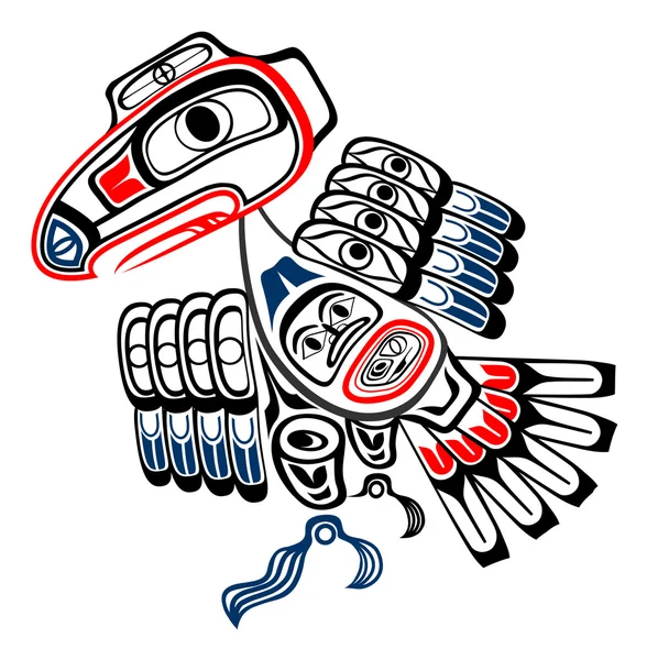 Corvo Haida — Vettoriale Stock