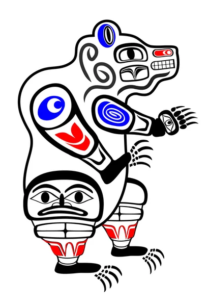 Oso Haida — Vector de stock