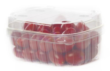 taze domates izole içinde baskısız tepsi beyaz arka plan üzerinde