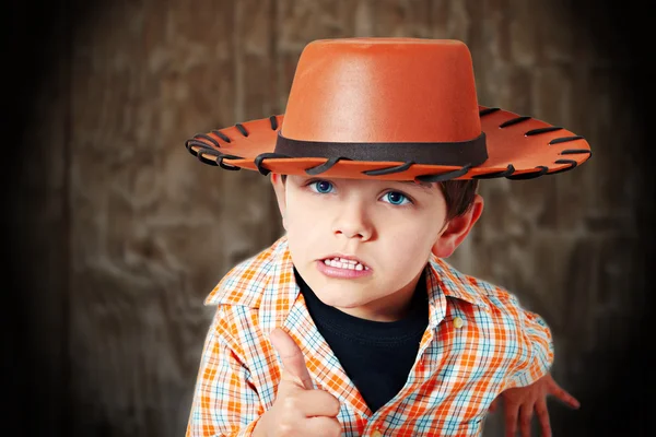 O pequeno cowboy — Fotografia de Stock