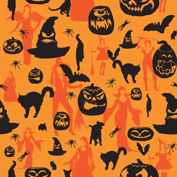 Halloween naadloze achtergrond — Stockvector