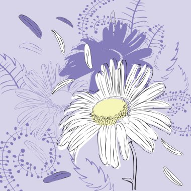 Papatya ile arka plan