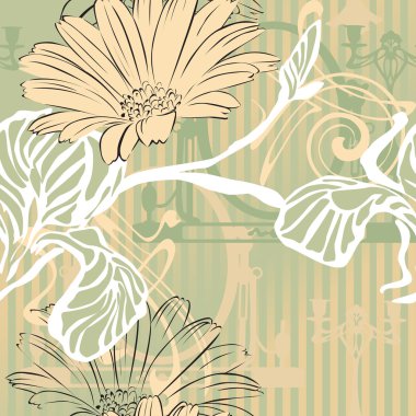 Vintage background in modern style clipart