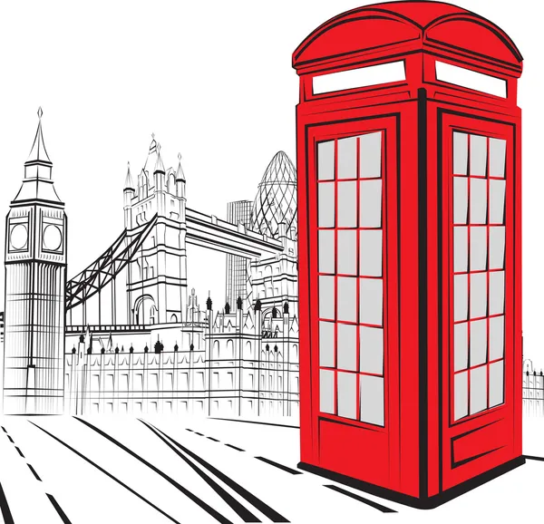 Bosquejo ciudad de Londres — Vector de stock