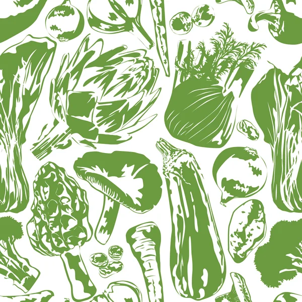 Fond sans couture avec des légumes — Image vectorielle