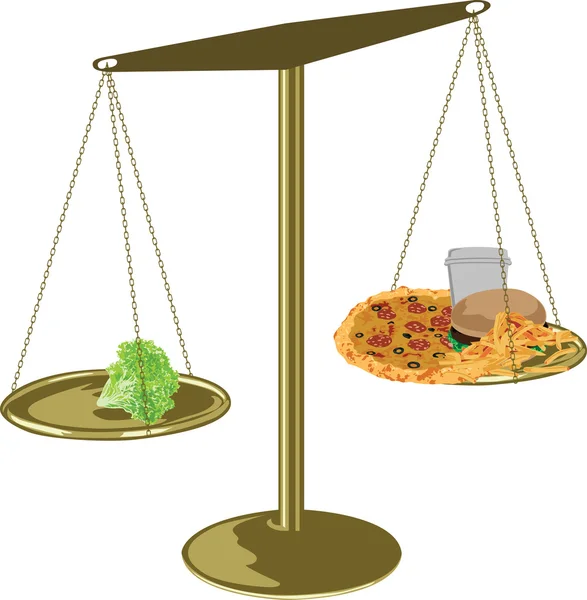 Gezonde voeding schalen — Stockvector