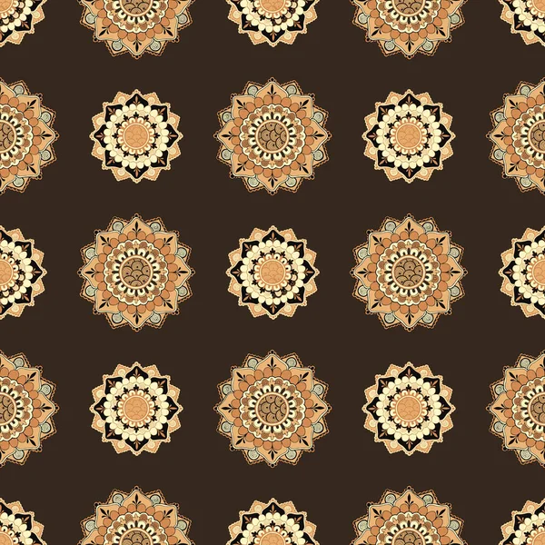 Nahtloses Muster Mit Orientalischen Ornamenten Ornate Mehndi Stilelemente — Stockvektor