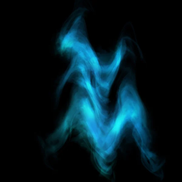 Siyah arkaplanda mavi duman