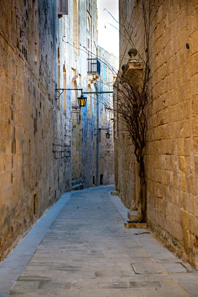 Mdina - malta sessiz şehir — Stok fotoğraf