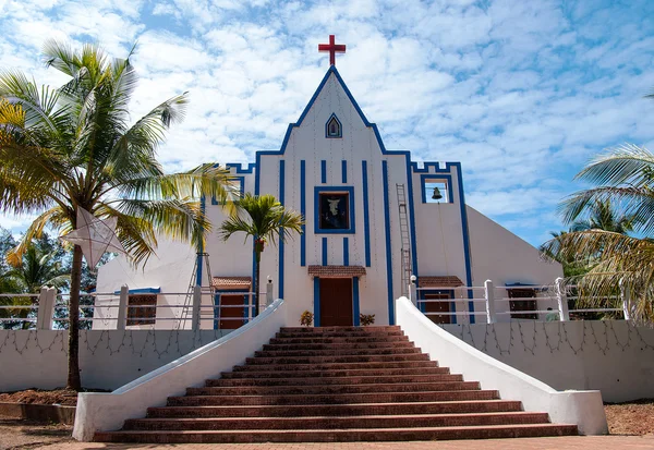 圣 anthonys 教堂、 galgibag 海滩、 果阿 — 图库照片
