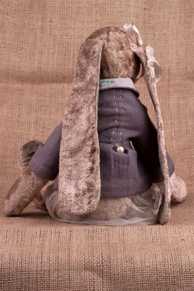 Handmade rabbit doll — Stock Photo, Image