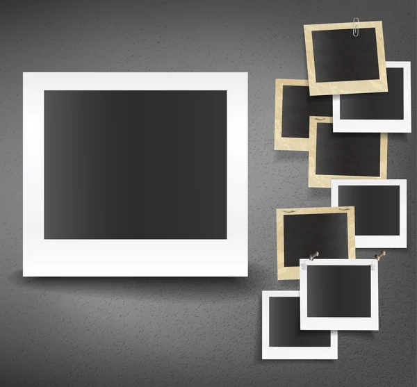 Set van oud papier fotokaarten — Stockvector