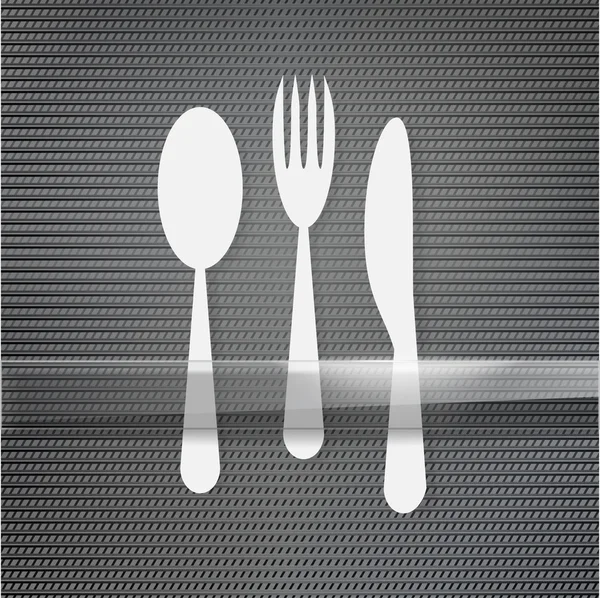 Silverware on the metal surface background — Stock Photo, Image