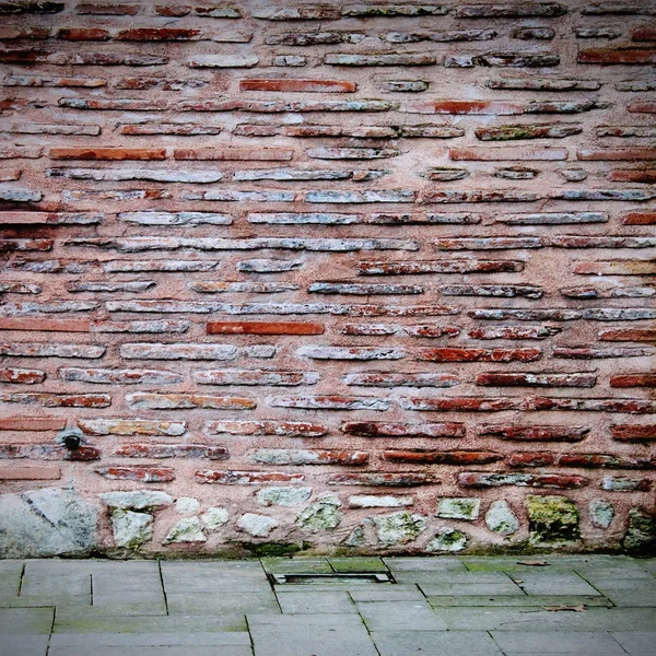 Brick wall hörn — Stockfoto