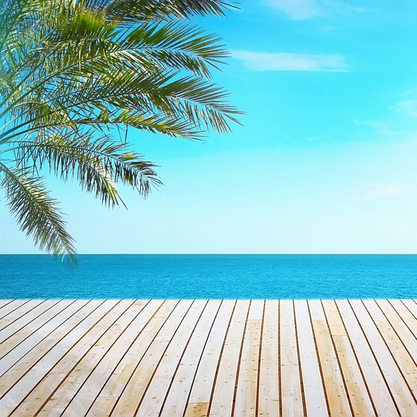 Tropiska strandutsikt — Stockfoto