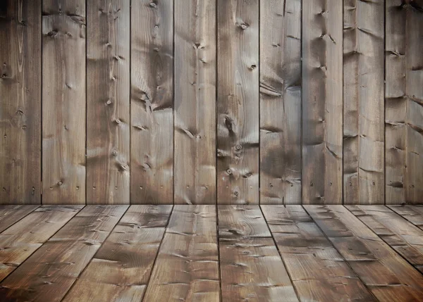 Angolo pavimento in legno scuro — Foto Stock