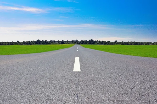 Weg in veld — Stockfoto