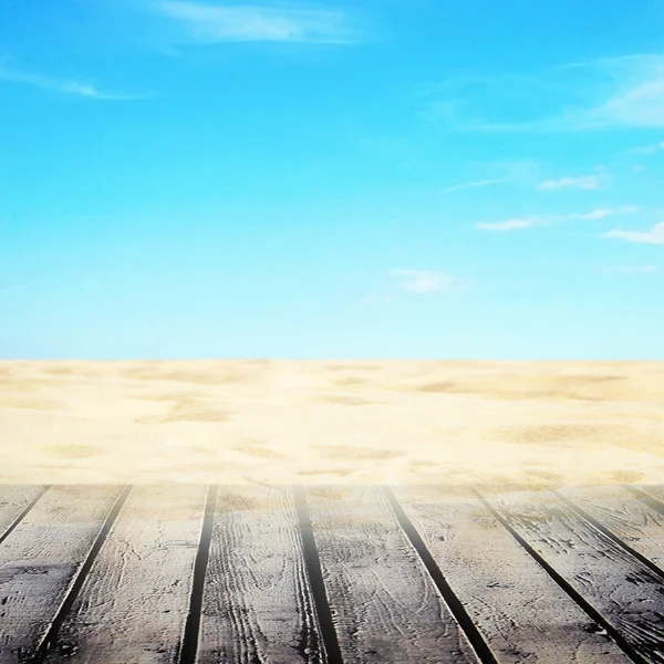 Empty sandy beach — Stock Photo, Image