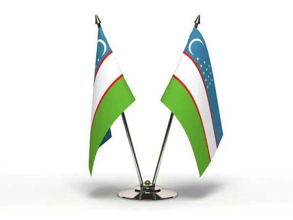 Minyatür (izole Özbekistan bayrağı) — Stok fotoğraf