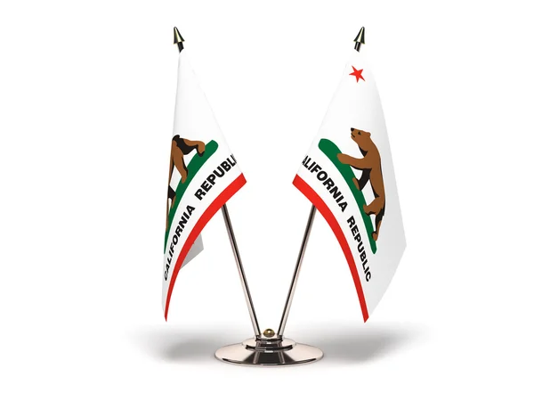 Bandiera in miniatura della California (isolata ) — Foto Stock