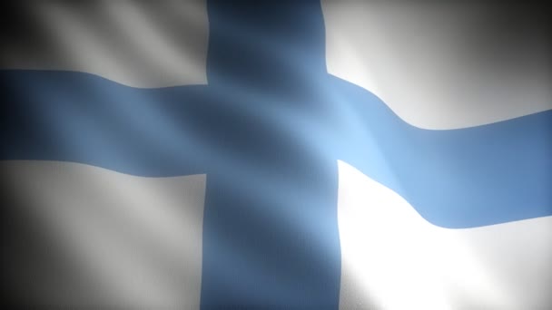 Bandera de Finlandia — Vídeos de Stock