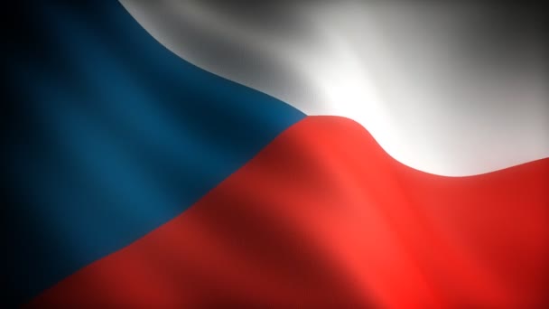 Flag of Czech Republic (seamless) — Stock Video