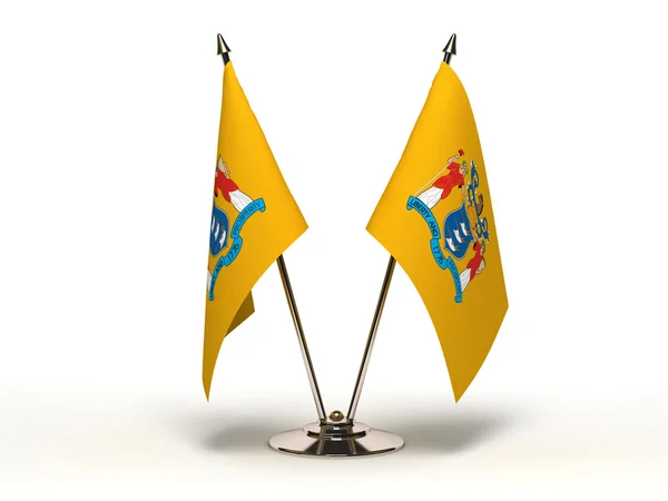 Bandiera in miniatura del New Jersey (Isolato ) — Foto Stock