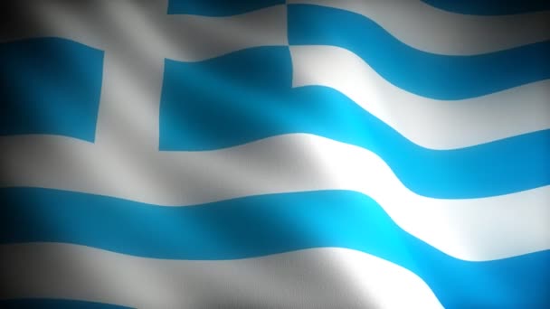 Bandera de Grecia — Vídeos de Stock