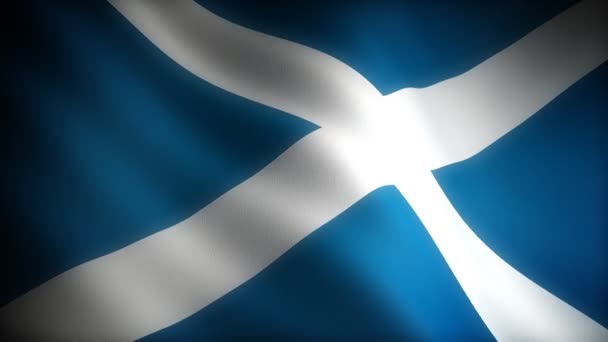 Flagge von Schottland — Stockvideo