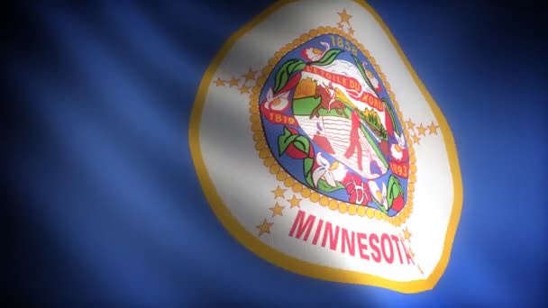 Flaga stanowa Minnesoty — Wideo stockowe