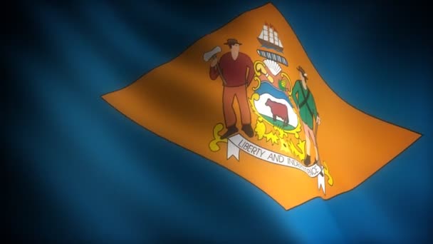 Bandera de Delaware — Vídeo de stock