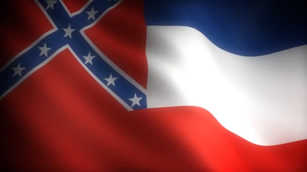 Bandera de Mississippi — Vídeos de Stock