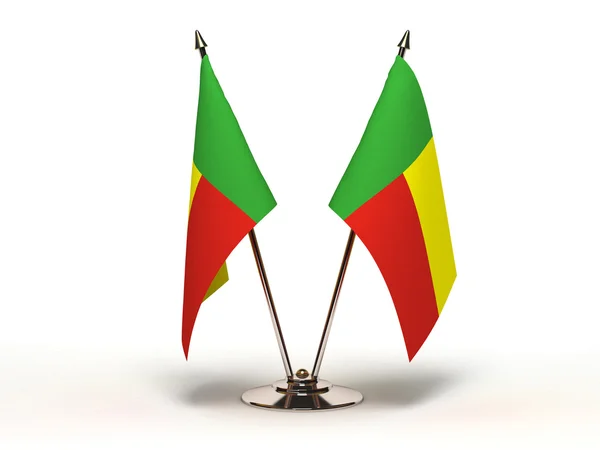 Bandeira miniatura do Benim (isolado ) — Fotografia de Stock