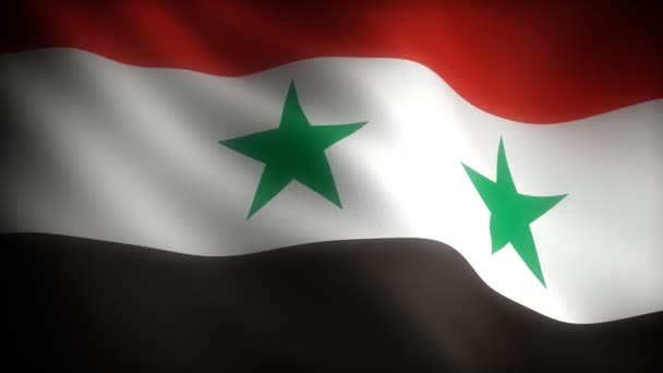 叙利亚的旗子 — 图库视频影像