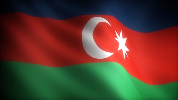 Flagge von Azerbaijani — Stockvideo