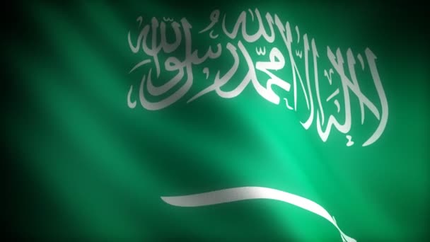 Bandera de arabia saudí — Vídeo de stock