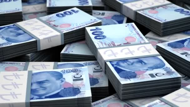 Miles de millones de liras turcas — Vídeo de stock
