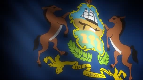 Vlajka Pensylvánie — Stock video