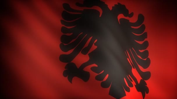 Bandiera dell'Albania — Video Stock