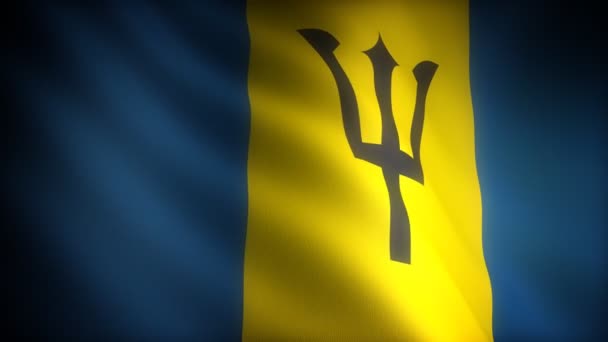 Barbados bayrağı — Stok video