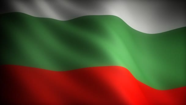 Flagge Bulgariens — Stockvideo