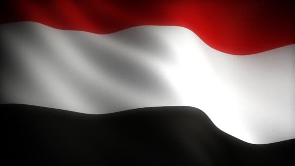 Flagga Jemen — Stockvideo