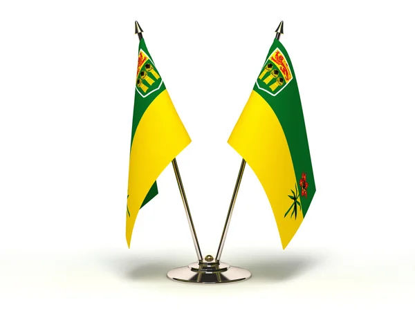 Saskatchewan miniatűr zászlaja — Stock Fotó