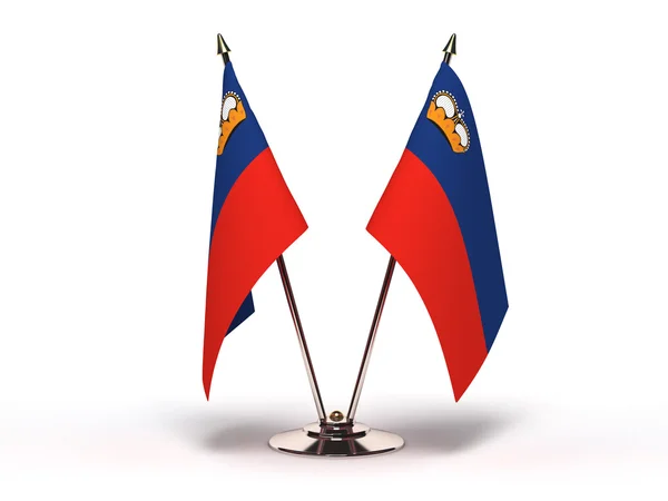 Bandera en Miniatura de Liechtenstein — Foto de Stock